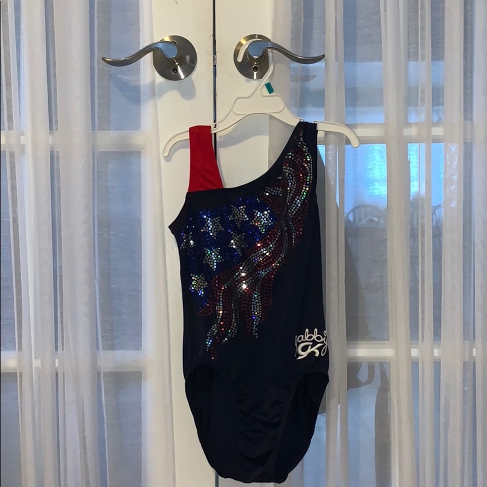 Gabby Douglas American flag leotard